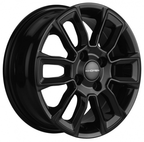 Диск Khomen KHW1406 5,5x14 4*100 Et:43 Dia:60,1 Black