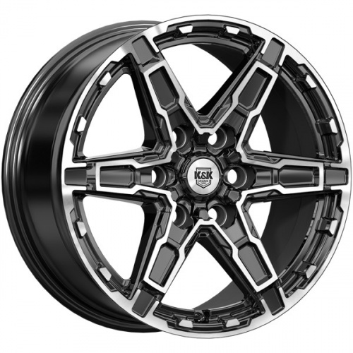 Диск K&K Дистрикт 8x18 6*139,7 Et:36 Dia:100,1 Алмаз чёрный