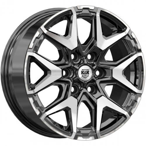 Диск K&K Гангут (КС1176) 7,5x18 6*139,7 Et:42 Dia:100,1 алмаз чёрный