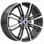 Диск K&K Эрфурт 7 x 17 5*114,3 Et: 45 Dia: 66,1 алмаз чёрный