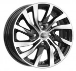 Диск KDW KD1546 6x15 4*100 Et:50 Dia:60,1 Black Front Polished