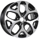 Диск KDW KD1637 6,5x16 4*100 Et:50 Dia:60,1 Black Front Polished