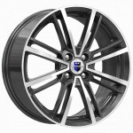 Диск K&K Эрфурт 7x17 5*100 Et:48 Dia:56,1 алмаз чёрный