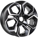 Диск KDW KD1620 6,5x16 5*114,3 Et:45 Dia:60,1 Black Front Polished