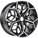 Диск KDW KD1710 7x17 5*114,3 Et:50 Dia:66,1 Black Front Polished
