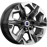 Диск K&K Тейт 7,5x17 6*139,7 Et:30 Dia:106,1 алмаз чёрный
