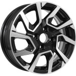 Диск KDW KD1420 5,5x14 4*100 Et:40 Dia:60,1 Black Front Polished