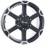 Диск Khomen 1702 7x17 5*108 Et:43 Dia:65,1 Black-FP